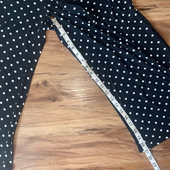 Black White Polka Dot Lightweight Lounge Pants Size Medium Bobbie Brooks - Picture 5 of 5